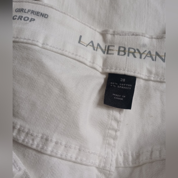 Lane Bryant, NWT, Women's Size 28 White Girlfriend Crop - Picture 7 of 8
